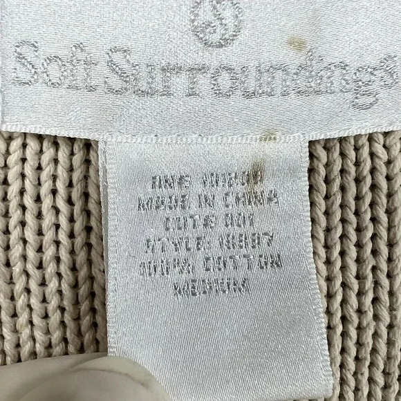 Soft Surroundings Womens M Cable Knit Sweater Bobble Accents Asym Art To Wear - Picture 12 of 15